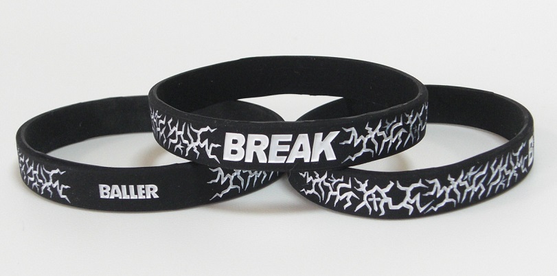 baller silicone bracelet break black
