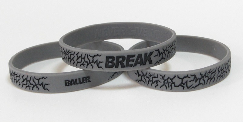 baller silicone bracelet break grey