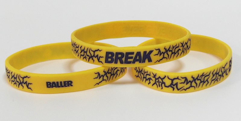 baller silicone bracelet break yellow