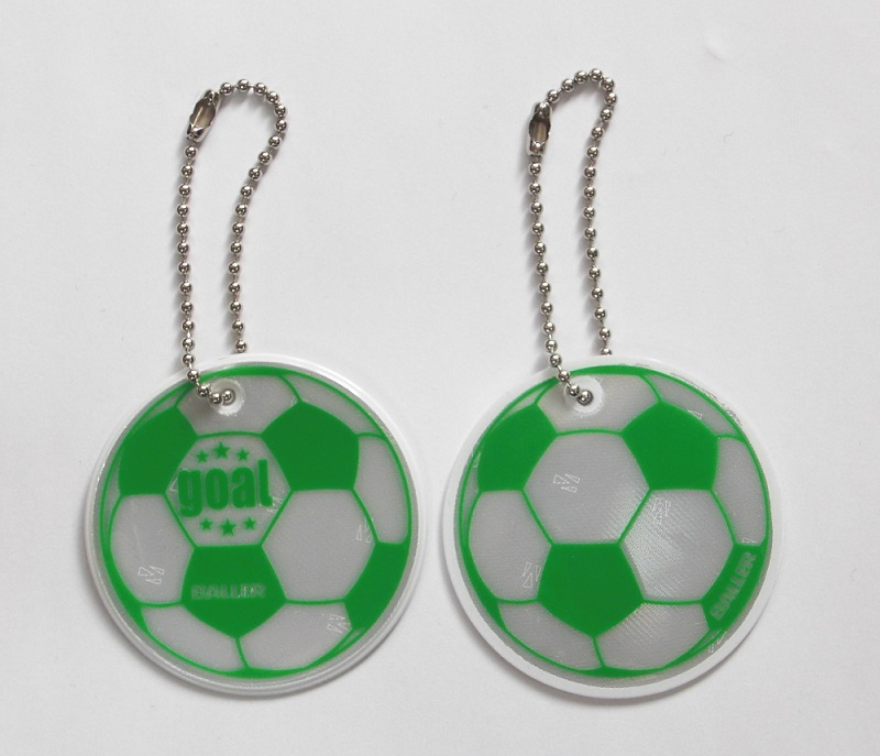 Reflector key chain Soccer Keyholder