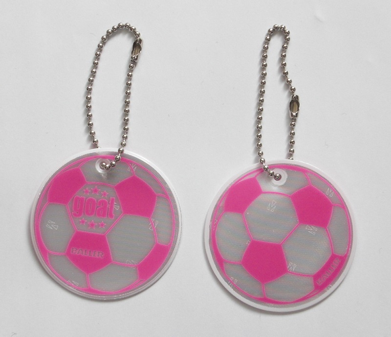 Football Reflector Keychain  Soccer Keyholder